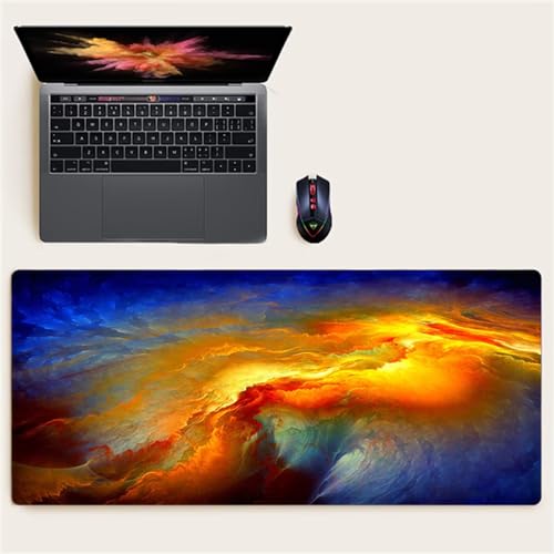 ZUNNNANN Aquarell Mauspad XXL Große Gaming Schreibtisch Tastatur Matte mit rutschfeste Gummibasis Einer speziellen Oberfläche verbessert Geschwindigkeit und Präzision für PC Laptop 1000x500x2mm von ZUNNNANN