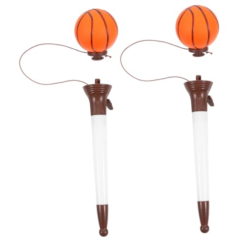 ZUNOXAZ 2 Stück Studentenversorgung schreibutensilien basketball stift Basketball-Partygeschenke Stifte mit Sprüchen zappeln Punkt Tintenstift für den Kindergarten dehnbare Stifte Plastik von ZUNOXAZ