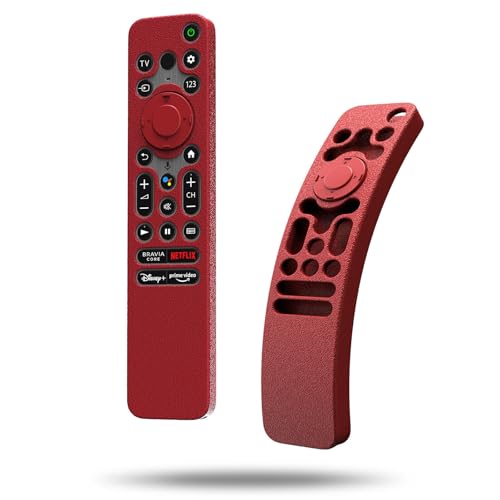 Schutzhülle für Sony RMF-TX800U/TX900U Voice Remote Contorl, Anti-Shock Schutzhülle speziell für 2022 Modell Sony 4K / 8K Ultra HD TV BRAVIA XR X80K X90K X95K Serie Fernbedienungen (Rot) von ZWP