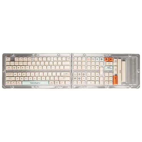 ZWZRFMZHML Mechanische Tastatur Mit 128 Tasten, Orange, Blau, Beige, PBT-Thema, Farbsublimations-Tastenkappen, Undurchsichtige DIY-Tastenkappen Für von ZWZRFMZHML