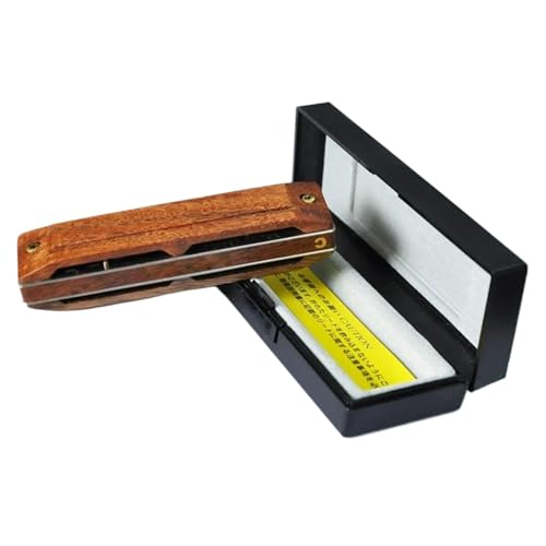 Mundharmonika C10-Loch Holz Diatonische Mundharmonika Blues Harp Professionelle Grade Mundharmonika Tonart C (G) von ZXFJYUIP