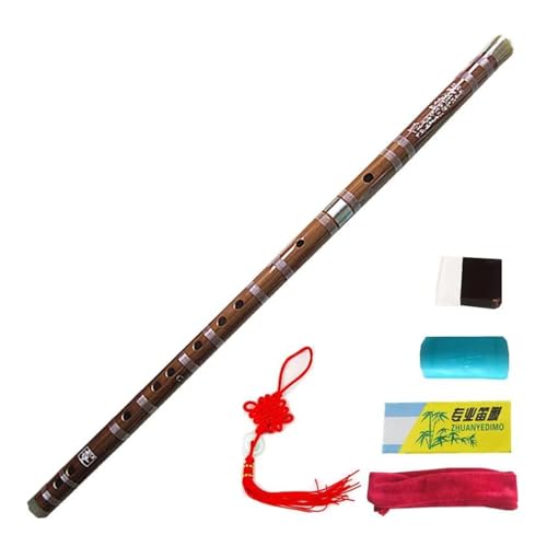 ZXFJYUIP Bambusflöte Bambusflöte traditionelles professionelles Musikinstrument Flöte Querflöte(E Key) von ZXFJYUIP