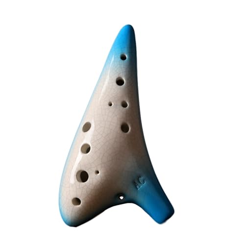 ocarina flöte Ocarina Alto C Key Anfänger Keramik Ocarina 12 Loch Musikinstrument(Blue) von ZXFJYUIP