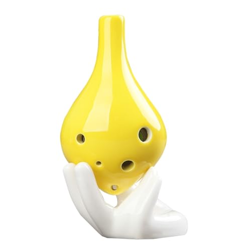 ocarina flöte Okarina 6 Löcher Anfänger Alt C Tonart Okarina Musikinstrument(Yellow) von ZXFJYUIP