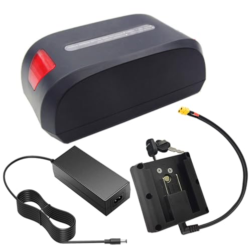 ZXLLAFT Lithiumbatterie 24 V 12 Ah E-Bike-Batterie 36 V 10,4 Ah 8 Ah 12 Ah Elektrofahrradbatterie mit Ladegerät + Rücklicht + 20 Ampere BMS für 250 W-450 W Motoren,Xt60 36v10.4ah von ZXLLAFT