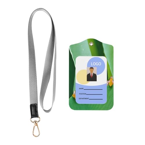 Baumfrosch Baby – Premium-Kunstleder-Ausweishalter, doppelseitiges Design mit bequemem Umhängeband für Büro, Gesundheitswesen, Schule, einfaches Scannen, wasserdichtes Fenster Baumfrosch Baby – Premium-Kunstleder-Ausweishalter, doppelseitiges Design mit bequemem Umhängeband für Büro, Gesundheitswesen, Schule, einfaches Scannen, wasserdichtes Fenster von ZXMDZTSS