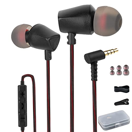 ZXQ A5pro In Ear Kopfhörer mit Kabel,kräftiger Bass,3,5 mm Klinkenstecker mit Mikrofon,mit Lautstärkeregler, Geräuschisolierung, für Mobiltelefone, Tablet, Laptop, Desktop, Mp3-Player (Mix Black)… von ZXQ