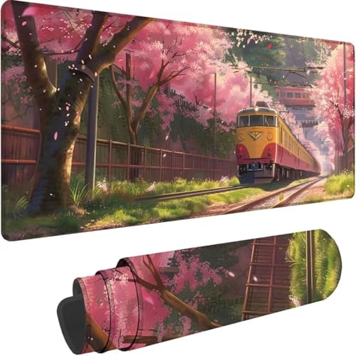 Gaming Mauspad Rosa Mousepad xxl 700x300 mm Cartoons, Schreibtischunterlage Groß Rutschfeste Gummibasis, Mouse Pad Groß mit Vernähte Kanten Wassxerdicht für Pc, Gaming Zubehör, Büro, Zuhause P-3 von ZXYETTBD