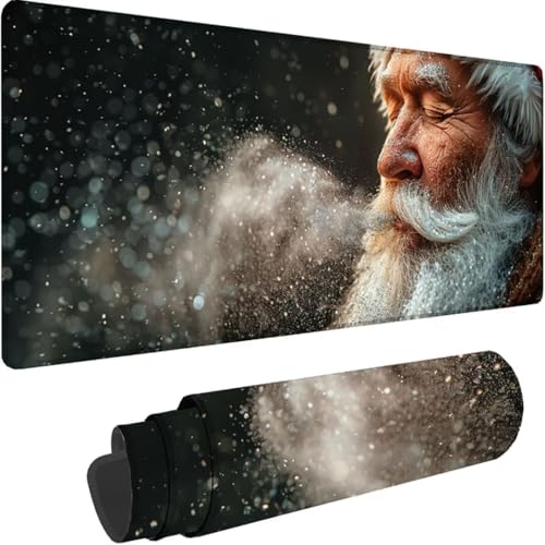 Mousepad xxl 900x400 mm, Schwarz Mauspad Abstrakt Großes Mauspad Gaming mit Motiv, Genähte Kante Tischunterlage Large Size, Verbessert Präzision und Geschwindigkeit, Wasserdicht Mouse Pad, Deko C-6 von ZXYETTBD