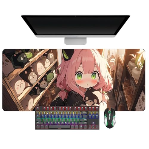 ZYHNNKL Japanisches Mauspad, Anime Spy Anya Forger, 800 × 300 × 4 mm, dick, wasserdicht, rutschfest, leicht zu waschen, für Desktop-Computer, Laptop für Gamer von ZYHNNKL