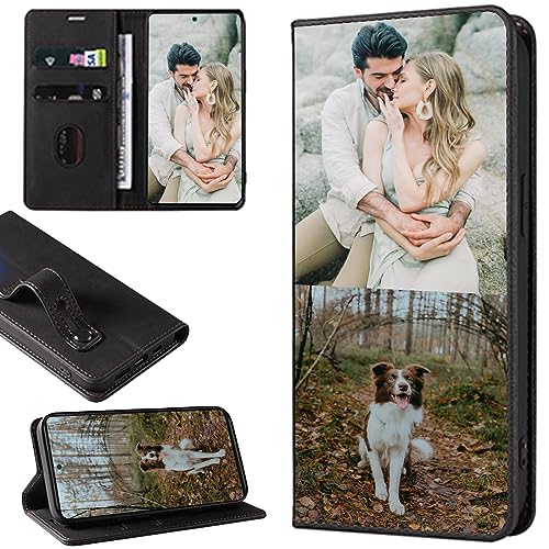 ZYLLER Personalisierte Hülle für Samsung Galaxy A03,Flip Leder Hülle Kartenfach Standfunktion Case,mit Eigenem Foto Bild Text Personalisiert Case,für Galaxy A03 Handyhülle von ZYLLER