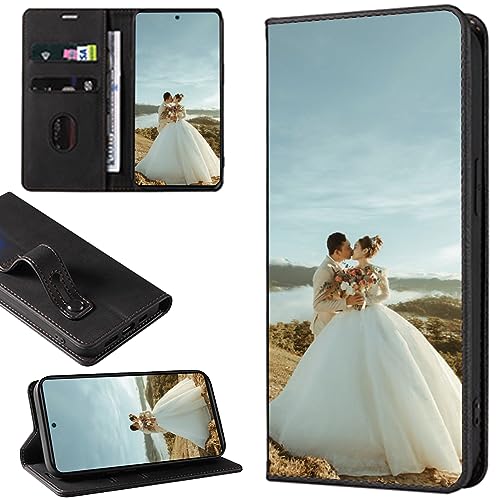 ZYLLER Personalisierte Hülle für Samsung Galaxy A13 4G,Flip Leder Hülle Kartenfach Standfunktion Case,mit Eigenem Foto Bild Text Personalisiert Case,für Galaxy A13 4G Handyhülle von ZYLLER