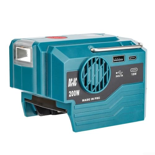 Tragbarer 200 W Wechselrichter Generator mit für Bosch 18 V Batterieadapter, für Arbeitsscheinwerfer (MT-220V) von ZYNCUE