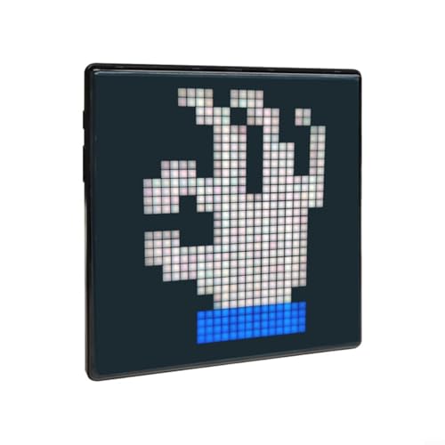 ZYNCUE LED-Pixel-Kunst-Display, digitaler Bilderrahmen, 32 x 32 Pixel, Matrix-Panel, DIY, Graffiti-Animationen, Muster, Text, programmierbar, einzigartige Schreibtischdekoration für Kinder und von ZYNCUE