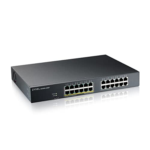 Zyxel 24 Port GbE Poe Switch 130 Watt 802.3at | Rackmount | Smart Hybrid Mode Switch | Standalone oder Nebula Cloud [GS1915-24EP] von ZYXEL