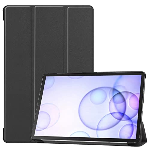 ZZOUGYY Tablet-Schutzhülle für Samsung Galaxy Tab S6 10.5 T860 T865 T867 (2019 Release), ultradünne Folio-Ständer Lederhülle für Galaxy Tab S6 2019 SM-T860 SM-T865 SM-T867 10,5 Zoll (KST-Schwarz) von ZZOUGYY