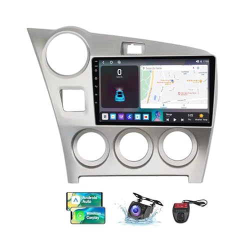 Android 13 Autoradio für Toyota Matrix 2 E140 2008-2014 mit Navi Carplay Android Auto丨9 Zoll Doppel Din Auto Radio Touch Display mit DSP FM RDS DAB+ Bluetooth 5.0 Lenkradsteuerung(NF-5) von ZZPHKK