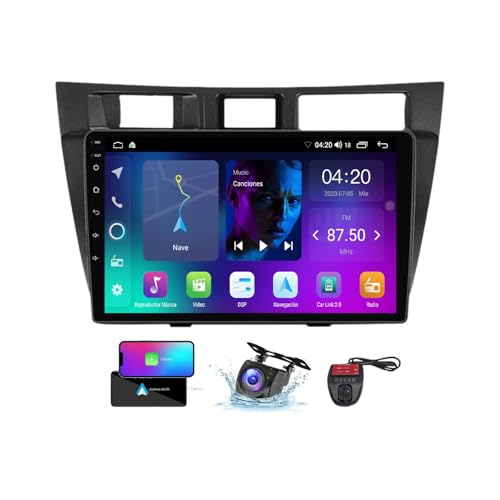 ZZPHKK 9 Zoll Android 13 Double DIN Car DAB+ Radio für Toyota Mark 9 GX110 2000-2007 mit Wireless CarPlay Android Bluetooth/4G WiFi/FM RDS Auto Radio Player/Lenkradsteuerung/DSP Stereo(NF-2) von ZZPHKK