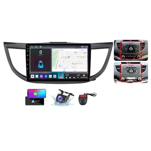 ZZPHKK Android 13 Autoradio für Honda CRV 4 RM RE 2011-2018 mit Carplay Android Auto, 9 Zoll Auto Stereo Radio mit Carplay Android Auto Bluetooth 5.0 GPS FM/RDS Radio SWC Rückfahrkamera(A,NF-3) von ZZPHKK