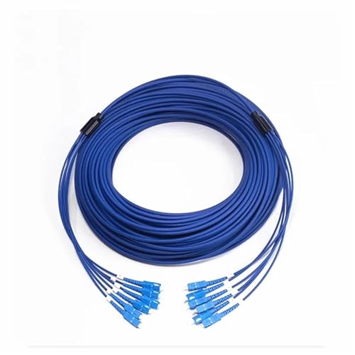 ZZWFMW Gepanzertes LC-Glasfaser-Patchkabel – wasserdichtes SC-UPC-Singlemode-Kabel, 4/6/8 Adern, 60 m/80 m/100 m Optionen(6-core 6LC-6LC 60m) von ZZWFMW