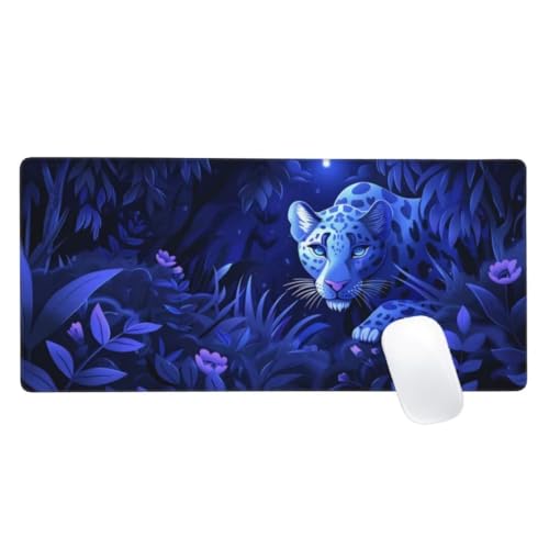 Gaming Mauspad Blau Motiv, 600x300mm XXL Mousepad Tier Mauspad, Anti-Rutsch Gaming Mouse Pad, Verbessert Präzision und Geschwindigkeit, Genähte Kanten Haltbarkeit Für Home, Office, PC, Desk Mat Z2-562 von Zaafeen