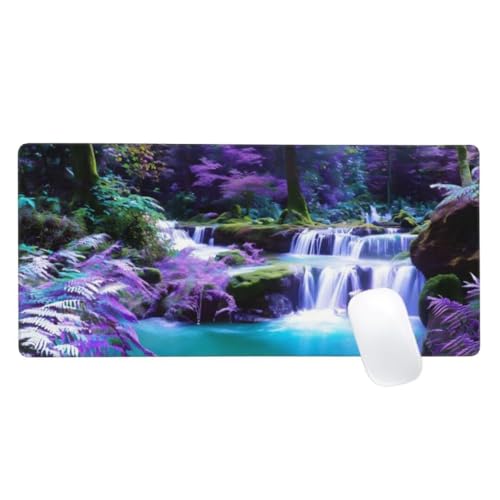 Gaming Mauspad Fallen Motiv, 800x400mm XXL Mousepad Dschungel Mauspad, Anti-Rutsch Gaming Mouse Pad, Verbessert Präzision und Geschwindigkeit, Genähte Kanten Haltbarkeit Für Office, PC,Desk Mat Z2-710 von Zaafeen