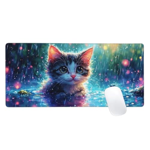 Gaming Mauspad Karikatur Motiv, 1500x800 XXL Mousepad Niedlich Mauspad, Anti-Rutsch Gaming Mouse Pad, Verbessert Präzision und Geschwindigkeit, Genähte Kanten Haltbarkeit Für Office Desk Mat Z2-784 von Zaafeen