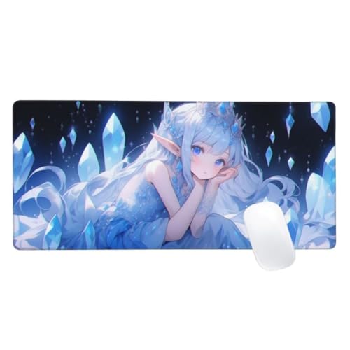 Gaming Mauspad Karikatur Motiv, 900x400mm XXL Mousepad Mädchen Mauspad, Anti-Rutsch Gaming Mouse Pad, Verbessert Präzision und Geschwindigkeit, Genähte Kanten Haltbarkeit Für Office,PC,Desk Mat Z2-116 von Zaafeen