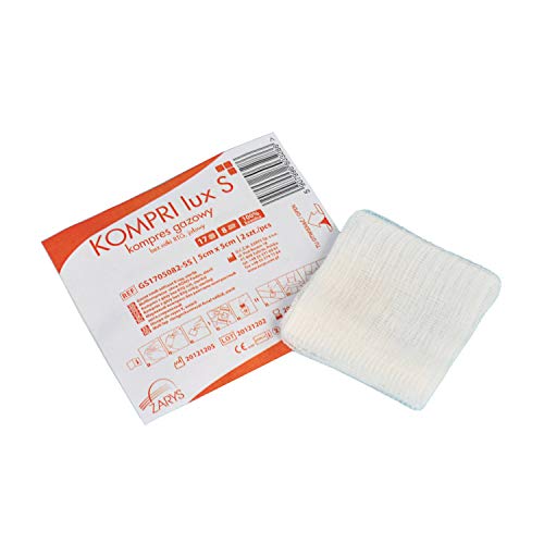 Zarys GS17101610-SSXR KOMPRI lux S Mulltupfer mit Röntgendetektierbaren Faden, Steril, 17th Fäden, 16ply, 10cm x 10cm, 20 Stück Zarys GS17101610-SSXR KOMPRI lux S Mulltupfer mit Röntgendetektierbaren Faden, Steril, 17th Fäden, 16ply, 10cm x 10cm, 20 Stück von Zarys