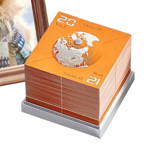 3D Earth Calendar 2024, 3D Memo Pad Calendar 2024, Creative 2 in 1 Memo Pads & Calendars Desk Decor, Crafts Paper Art Earth Model Notes Memo Home Decor for Friends von Zasdvn