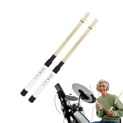 Zasdvn Trommelstöcke aus Holz, Trommelstöcke mit Holzspitze,Drumsticks für E-Drums 2 Stück | Elektronische Drumsticks, Percussion Sticks Set, bequemer Griff für Schlagzeuger von Zasdvn