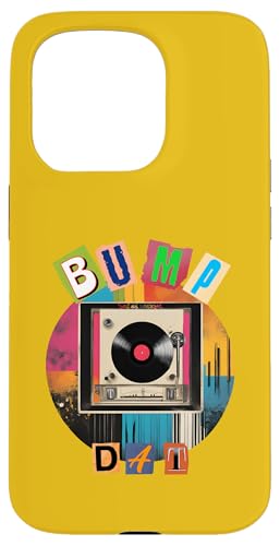 BUMP DAT Vinyl-Plattenspieler, Pop-Art-Design Hülle für iPhone 15 Pro von Zawles Designs