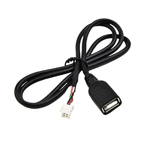 Zcargel 75cm Autoradio USB Kabel Adapter, 4-poliger Stecker USB Kabel Adapter Android Autoradio Adapter Autoradio Stereo Installationskabel Universal 4 Pin Anschluss USB Verlängerungskabel Adapter von Zcargel