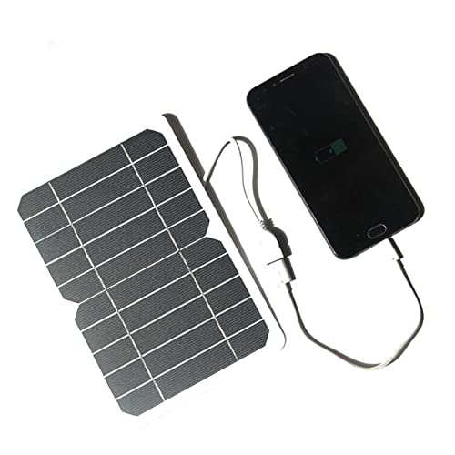 Zceplem Solarladegerät Powerbank | Solar-Handy-Ladegerät mit monokristallinem Modul - USB-Solarpanel mit monokristallinem Hochleistungsmodul von Zceplem