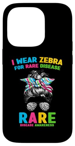 Hülle für iPhone 14 Pro Ich trage Zebra zum Tag der seltenen Krankheiten 2025 von Zebra 25 - Rare Disease Awareness Apparel.