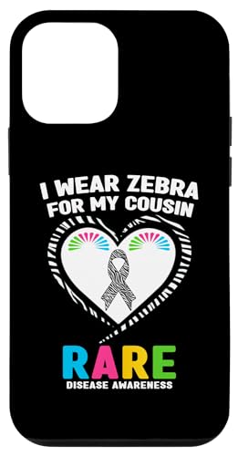 Hülle für iPhone 12 mini Shirt zum Tag der seltenen Krankheit 2025 – I Wear Zebra for My Cousin von Zebra Rare 13 - Rare Disease Awareness Apparel.