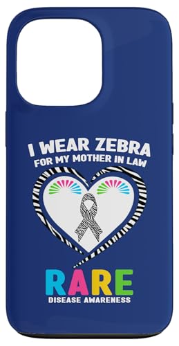 Hülle für iPhone 13 Pro Ich trage Zebra für meine Schwiegermutter Tag der seltenen Krankheit 2025 von Zebra Rare 13 - Rare Disease Awareness Apparel.