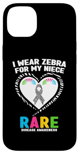 Hülle für iPhone 14 Plus Shirt zum Tag der seltenen Krankheit 2025 - I Wear Zebra for My Niece von Zebra Rare 13 - Rare Disease Awareness Apparel.