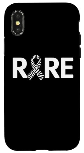 Hülle für iPhone X/XS Shirt für seltene Krankheiten Tag 2025 – Bewusstsein für seltene Krankheiten von Zebra Rare Awareness Apparel!