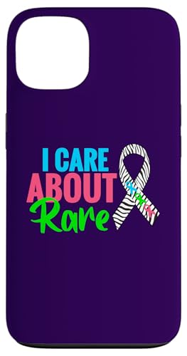 Hülle für iPhone 13 I Care T-Shirt für seltene Krankheiten – Tag für seltene Krankheiten 2025 von Zebra Rare Disease Day Support Apparel.