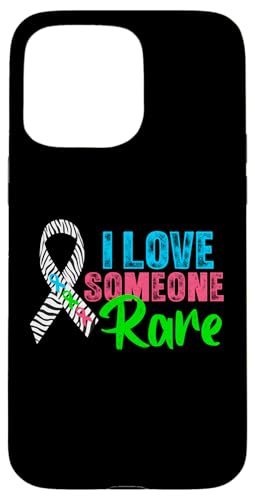 Hülle für iPhone 15 Pro Max I Love Awareness Shirt für seltene Krankheiten - Tag der Seltenen Krankheiten 2025 von Zebra Rare Disease Day Support Apparel.