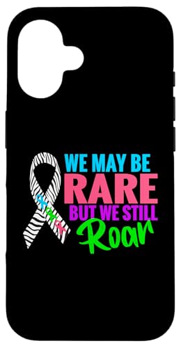 Hülle für iPhone 16 Unterstützen Sie das Aufklärungsshirt für seltene Krankheiten — Tag der Seltenen Krankheiten 2025 von Zebra Rare Disease Day Support Apparel.