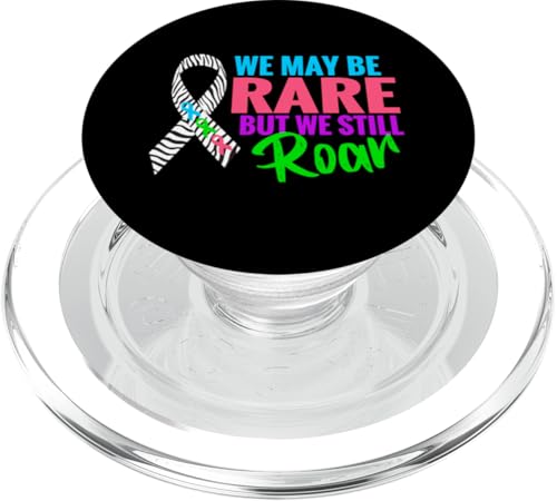 Unterstützen Sie das Aufklärungsshirt für seltene Krankheiten — Tag der Seltenen Krankheiten 2025 PopSockets PopGrip für MagSafe von Zebra Rare Disease Day Support Apparel.