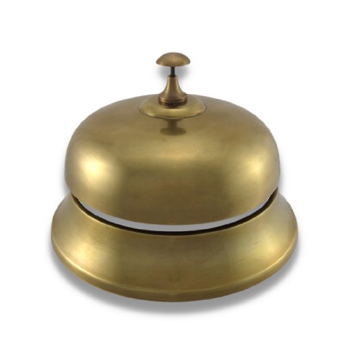 Große Messing vergoldet Service Schreibtisch Bell ~ Hotel Zähler Bell von Upper Deck von Zeckos