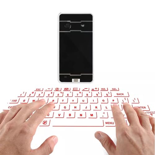 Zeerkeer Virtuelle Laser Tastatur Bluetooth Laser-Tastatur Drahtlose virtuelle Projektionstastatur Tragbar für Android IOS Smart Phone Pad Tablet PC Notebook von Zeerkeer