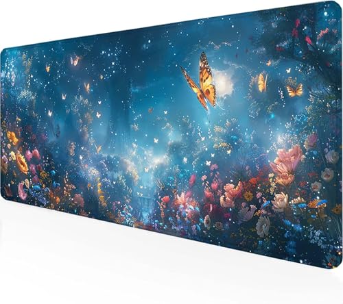 Mauspad Landschaft, Schreibtischunterlage Weiß Gaming Mousepad XXL 800x400 mm, WassXerdicht Anti-Rutsch Mousepad Computer Zubehör Vernähte Kanten Gaming Mauspad für Home Office Spiel, Geschenke U-8 von Zeipopge