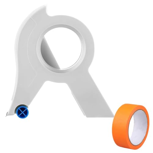 Klebebandspender for Maler, Abdeckbandmaschine, Tragbarer, Sicherer Abdeckbandspender Mit 1 Rolle Klebeband for Malen, Mehrzweck-Applikator for Malerband(Orange sticker) von Zelbuck