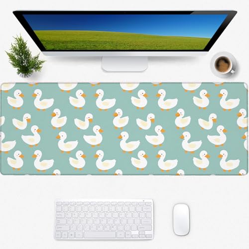 Duck Mauspad, quadratisch, für Schreibtisch, kabellose Maus, Bürodekoration, Schreibtischzubehör für Computer, Laptop, Büro, Arbeit, Gaming, 80 x 29 cm von Zeleda