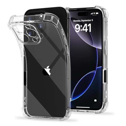 ZenGoose für iPhone 16 Pro Max Hülle, Handyhülle Phone 16 Pro Max-6,9", Stoßfest TPU Bumper Kratzfest Dünn Schlank Handyhülle, Anti-Vergilbung, Klar 16 Pro Max Hülle mit Drahtlosen Ladegerät von ZenGoose