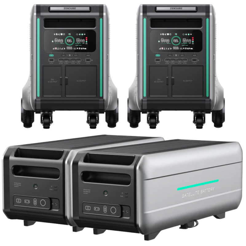 2x Zendure Powerstation SuperBase V6400 + 2x Satellitenbatterie 25,4 kWh von Zendure